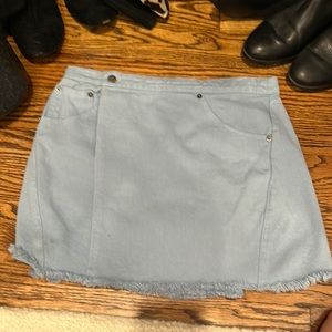 Urban blue jean wrap skirt
